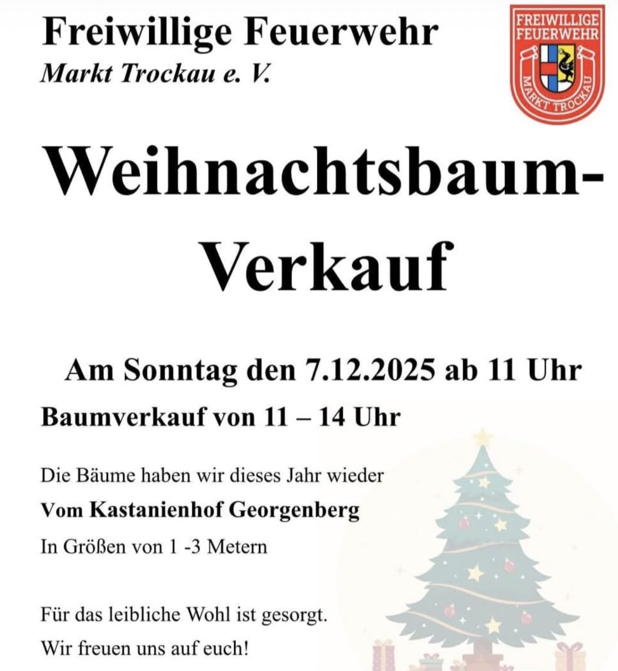 Weihnachtsbaumverkauf